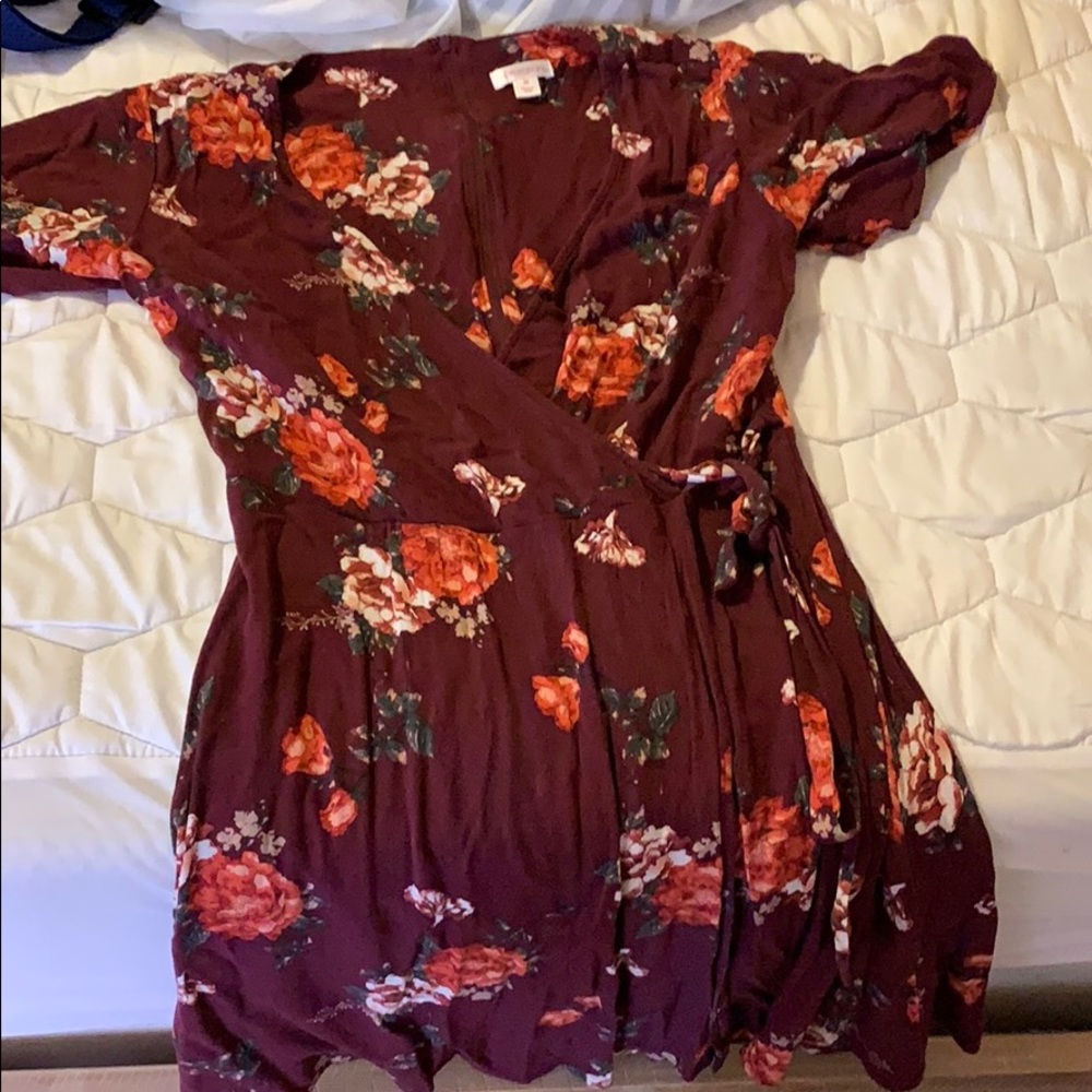 Burgundy dress